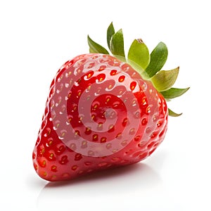 Fresh strawberry isolated white background AI generated