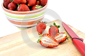 Fresh strawberry isolated on white background, sweet and juicy