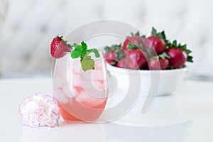 Fresh strawberry juice