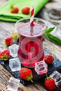 Fresh strawberry juice