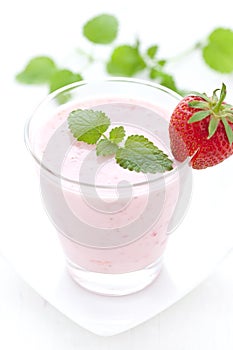 Fresh strawberry shake