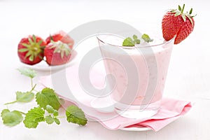 Fresh strawberry shake