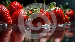 Fresh Strawberry - Stockphotography made with Generative AI tools photo