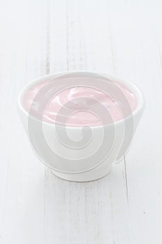 Fresh strawberry yogurt