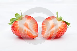 Fresh strawbery on white background