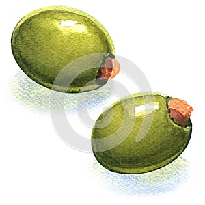 Fresh stuffed green olives