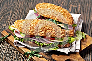 Fresh submarine sandwich