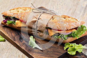 Fresh submarine sandwich