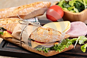 Fresh submarine sandwich
