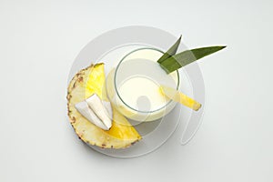 Fresh summer cocktail - Pina colada, fresh summer drink concept