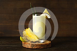 Fresh summer cocktail - Pina colada, fresh summer drink concept