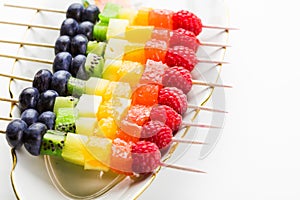 Fresh summer fruits on sticks