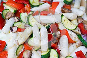 Fresh summer salad with paprika