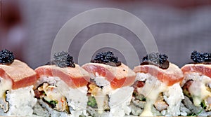 Fresh sushi choice combination assortment selection