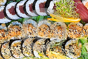 Fresh sushi close up