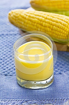 Fresh sweet corn juice