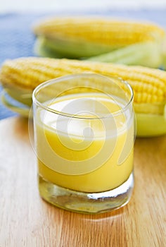 Fresh sweet corn juice