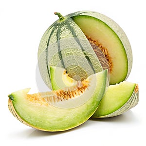 Sweet Melon isolated on white background photo