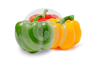 Fresh sweet pepper isolated on white background