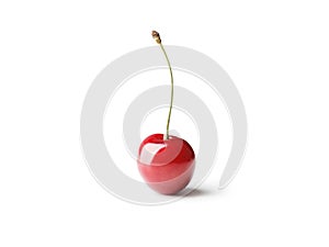 Fresh sweet ripe sweet cherry isolated on white