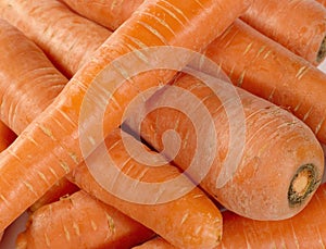 Fresh taste carrots as food background.