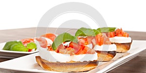 Fresh and tasty bruschetta