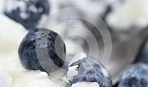 fresh and tasty canadian blueberry fruit in close-up