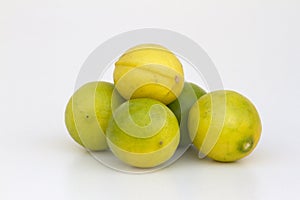 A fresh and tasty juicy lime solated on white photo