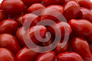 Red cherry tomatoes close up
