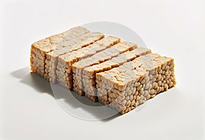 Fresh tempeh isolated on white background