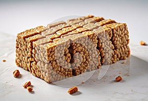 Fresh tempeh isolated on white background