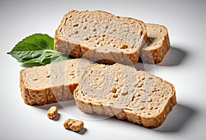 Fresh tempeh isolated on white background