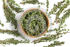 Fresh Thyme into a bowl