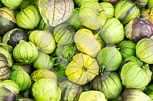 Fresh tomatillos at the market