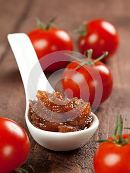 Fresh tomato chutney photo