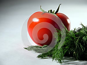 Fresh tomato and dill