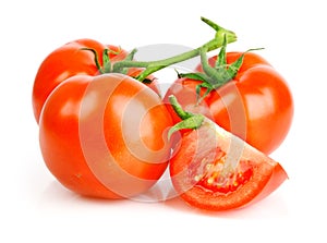 Fresh tomato fruits with cut