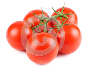 fresh tomato isolated on white background. close up