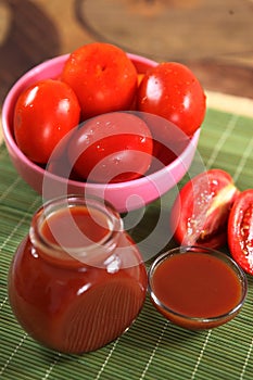 fresh tomato sauce.salsa roja. sauce tomate. salsa di pomodoro. photo