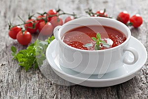 Fresh tomato soup