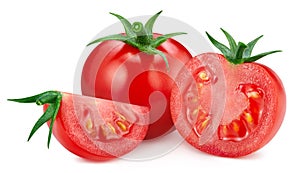Red tomatoe isolated on white background