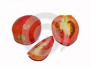 Fresh tomato whit cut half