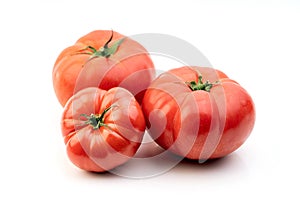 Fresh tomato on white background