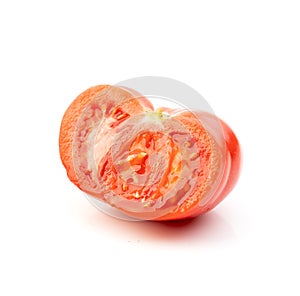 Fresh tomato on white background