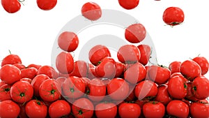 Fresh tomatoes background. Food concept. 3d rendering.