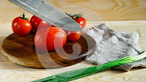 Tomatoes knife kitchen board