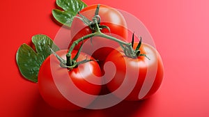 Fresh tomatoes on a dark background. Harvesting tomatoes. Top view