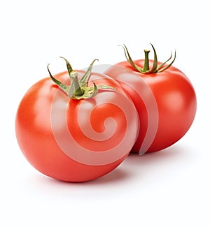 Fresh tomatos isolated on a white background