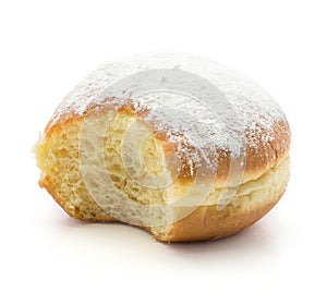 Fresh traditional doughnut isolated