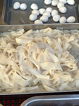 Fresh tripe or beef offal or cow\'s intestine for cooking